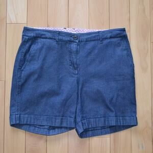 Boden Chino Khaki Shorts Size 8 Blue 6" Inseam
